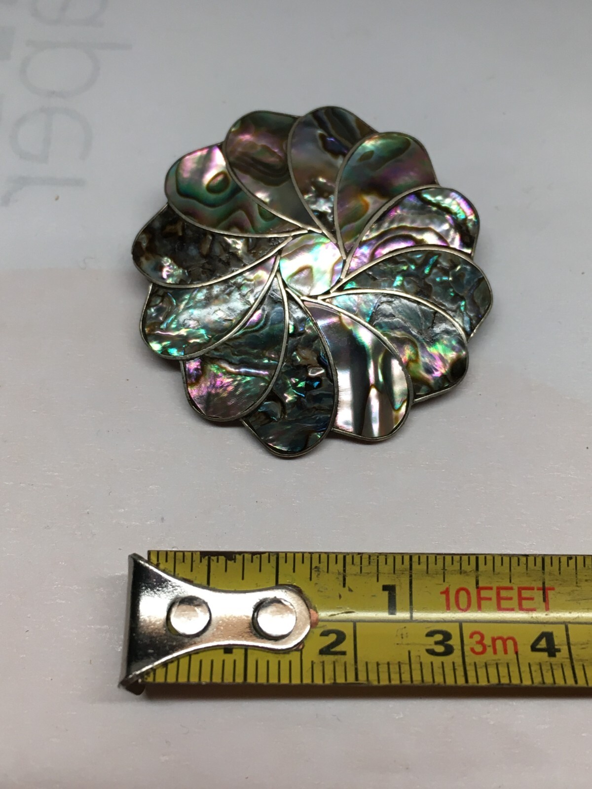 Vintage Taxco 925 Mexico ALP Abalone Inlay Brooch Pin… Gem