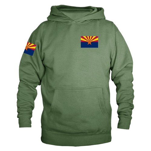 Sudadera con capucha gráfica State of Arizona Flag Crest AZ - Imagen 7 de 10
