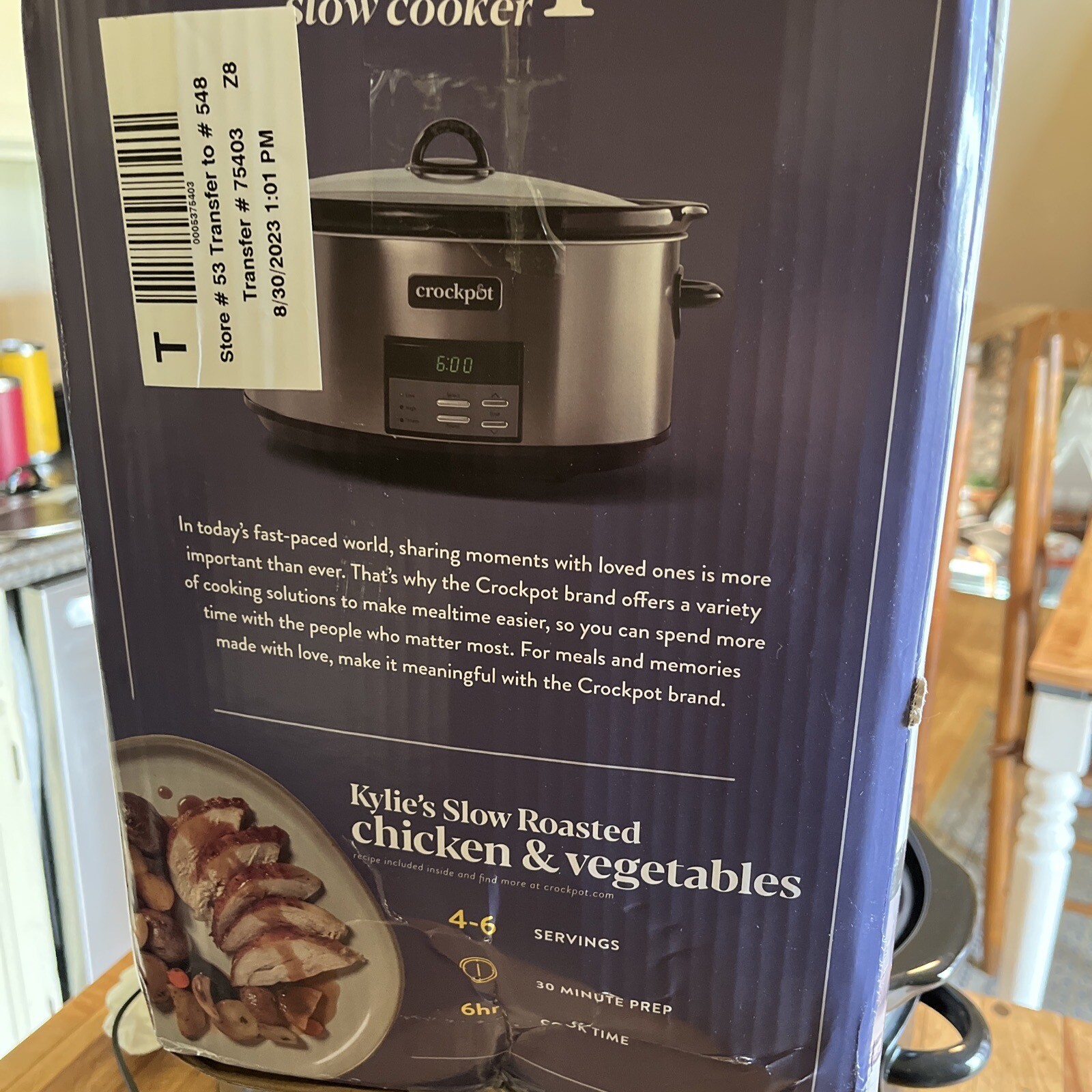 Crockpot Slow Cooker X-Large Capacity 8 Quart Oval 10+ People Black/SS New Open