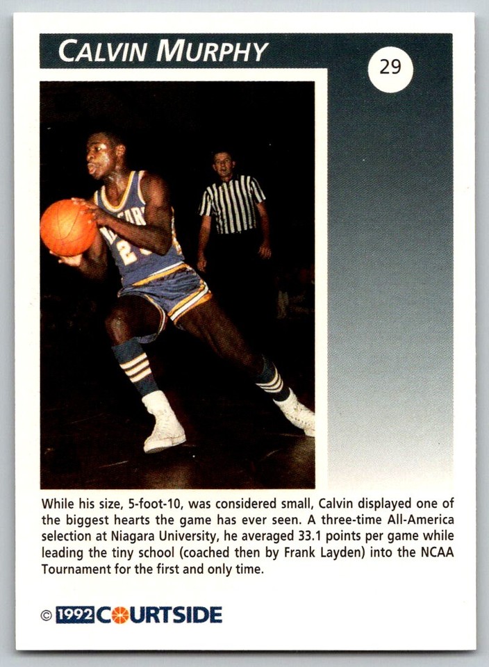1992-93 COURTSIDE LIMITED EDITION COLLEGE FLASHBACK CALVIN MURPHY ...