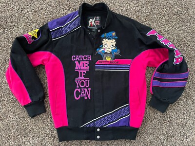 Vintage Betty Boop Racing Jacket “Catch Me If You Can” Medium | eBay