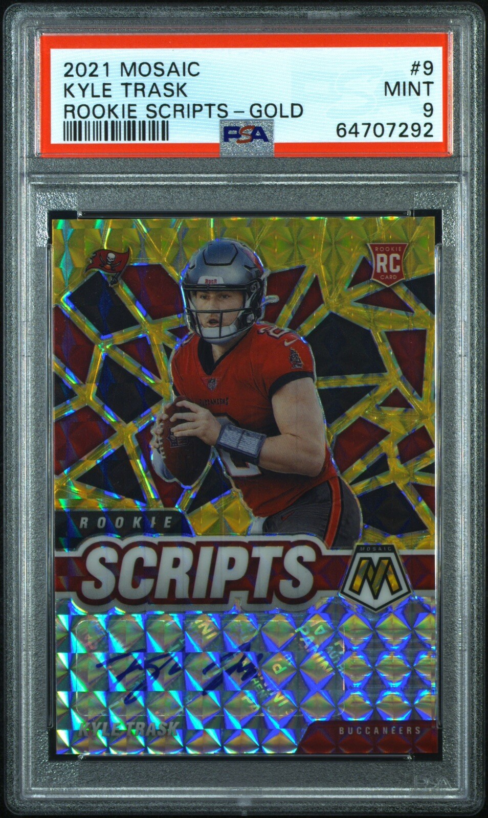 Kyle Pitts Panini Mosaic Rookie Scripts #RS11 Gold