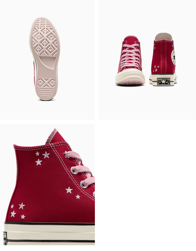 NEW Women CONVERSE Chuck 70 Embroidered Stars Love Shoes NEW Women CONVERSE Chuck 70 Embroidered Stars Love Shoes