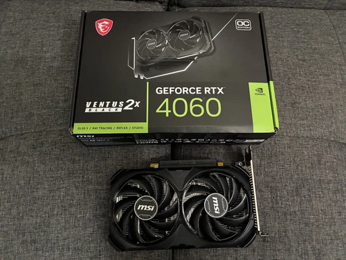 MSI Ventus Black GeForce RTX 4060 8GB OC Edition GDDR6  Video Graphics Card GPU