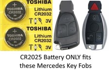 Remote Key Fob Battery For Mercedes Key Fob Smart Key - Toshiba Cr2025 2 Pkg