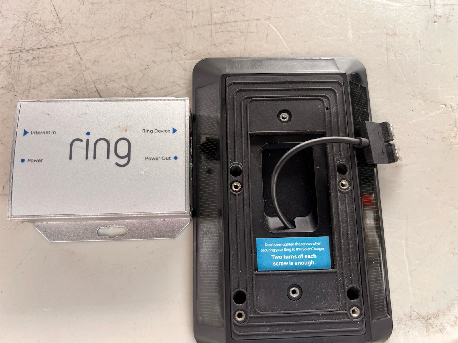 Ring Doorbell Solar Charger 2 And Elite Power Kit Found As Is Read Description-image