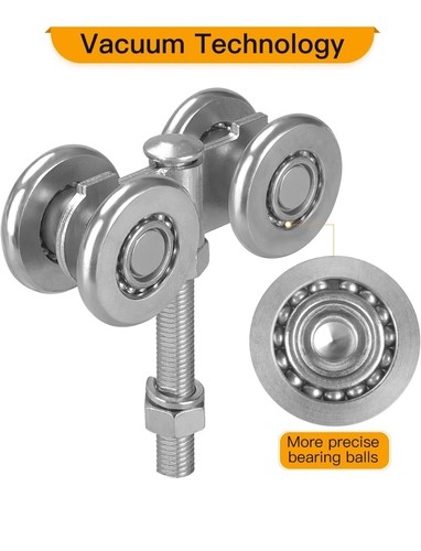 Silent Rollers Wheel for 1-3/4" Wide and 2-1/4" or Taller Rail Hanging Track - Picture 2 of 5