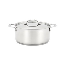 Image of STELLAR 7000 STAINLESS STEEL 24CM CASSEROLE & METAL LID 3.7LTR S736