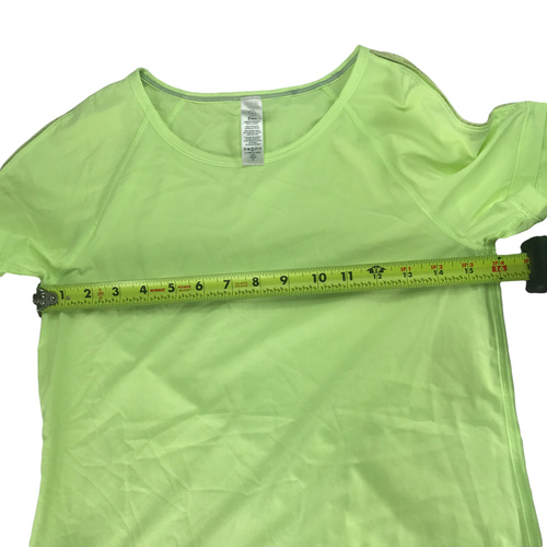 LULULEMON IVIVVA Neon Citron Light Green Shirt Short Sleeve Size Girl's 14 - Picture 5 of 11