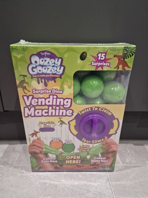 Toy Mania Oozey Goozey Dino Automat Schleim und Sand - Grün Neu in OVP