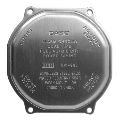 Casio Gehäusebodendeckel Edelstahl AW-S90D-2AV AW-S90D-2AV AW-S90D-7AV