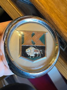 Vintage Original 1947 1948 Kaiser Bison Buffalo Horn Button Ring Cap