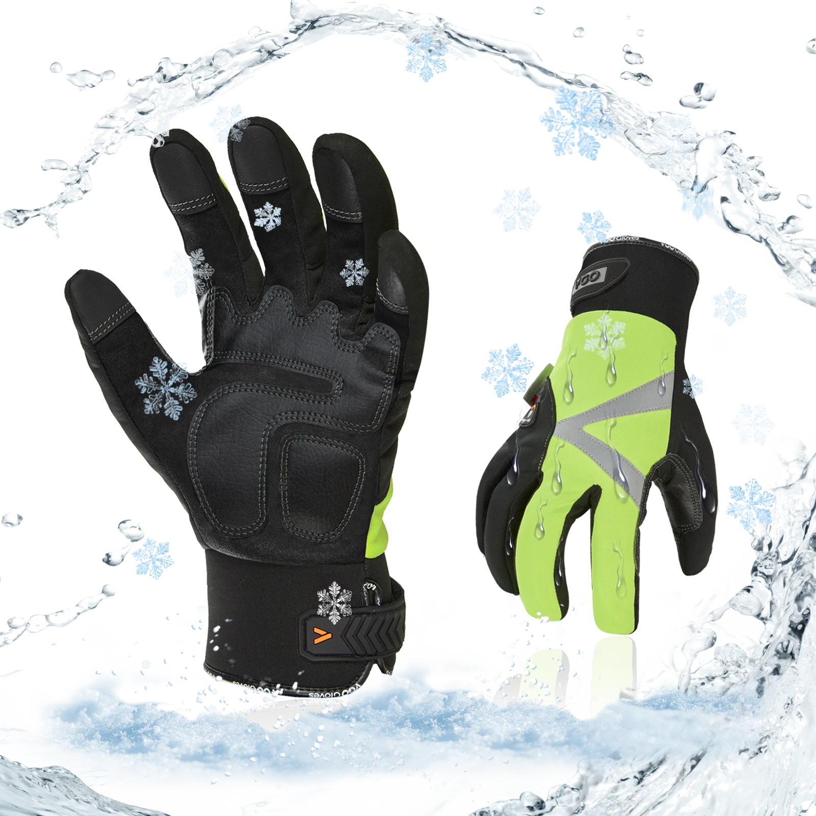 Vgo 1/2Pairs -4℉ Lined Touchscreen Waterproof Winter Work Gloves (SL8777FW)
Opens in a new window or