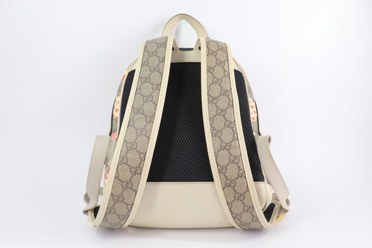 Gucci GG Supreme Canvas Le Pomme Apple Heart Backpack Gucci GG Supreme Canvas Le Pomme Apple Heart Backpack Cream  main image 4