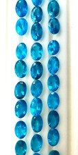 Neon Blue Apatite Gemstone, natural apatite lot faceted loose gemstone 6x4 mm