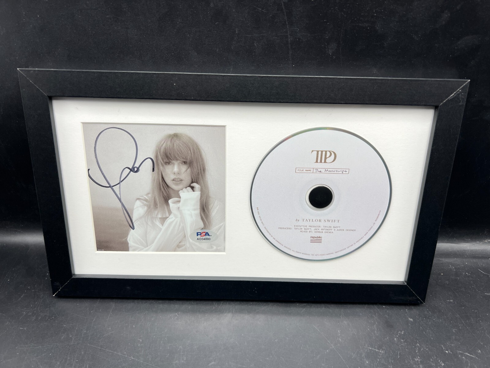 Taylor Swift Signed Autograph Tortured Poets Department CD Album Framed PSA/DNA
