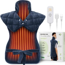Electric Heating Pad for Neck Shoulders and Back Pain Relief, Large Weighted ...