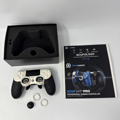 SCUF Infinity 4PS PS4 Wireless Controller White Black Needs Sticks, Tested Works