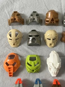 LEGO BIONICLE Kraata Figures With Canister Set Of 3  8580 Plus MASKS LOT