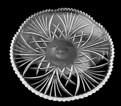 RARE SIGNED WATERFORD MARQUIS CRYSTAL GLASS 13" NEWBERRY PATTERN BOWL EXCELLENT!