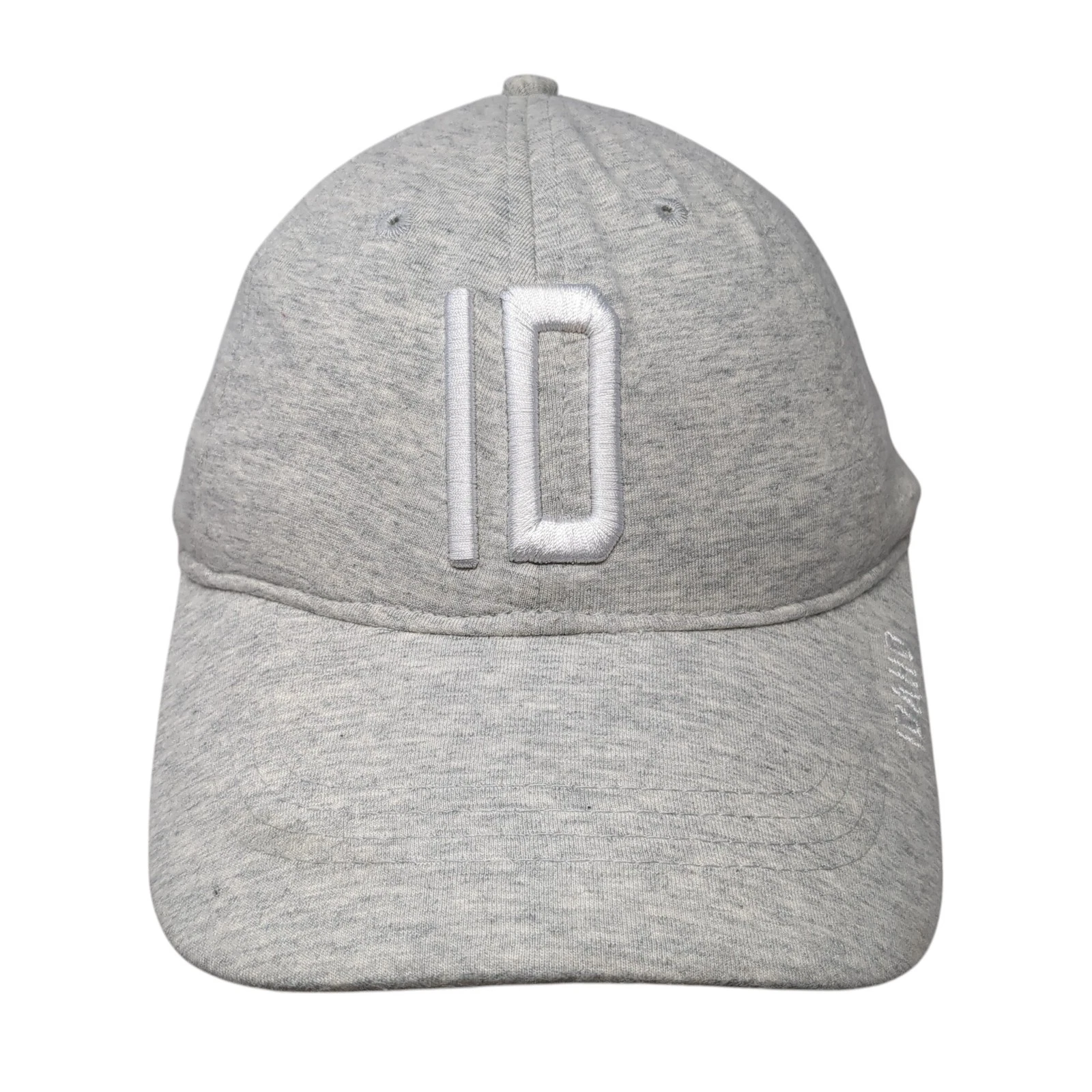 ID Slideback Baseball Cap Gray One Size Adjustable Embroidered Home Free Cotton