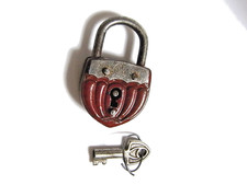 kleines Bügelschloss Burg Wächter & 1 Schlüssel Vorhängeschloss Schmuck Dokument