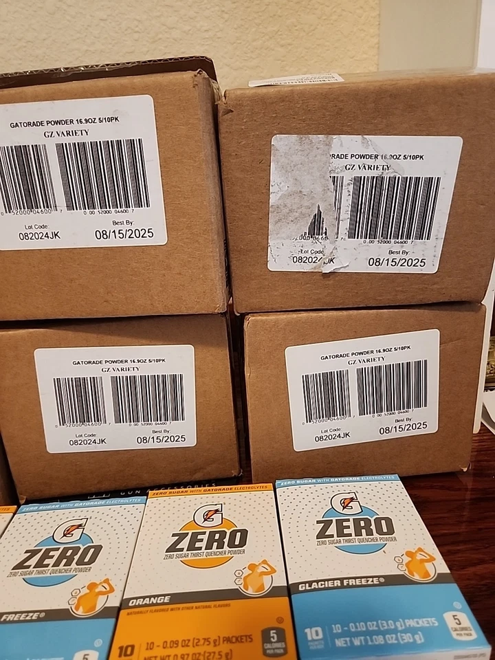 300X Gatorade Zero Packets Cherry, Freeze, Orange, 30 caixas de 10=300 2025-2026 - Imagem 4 de 4
