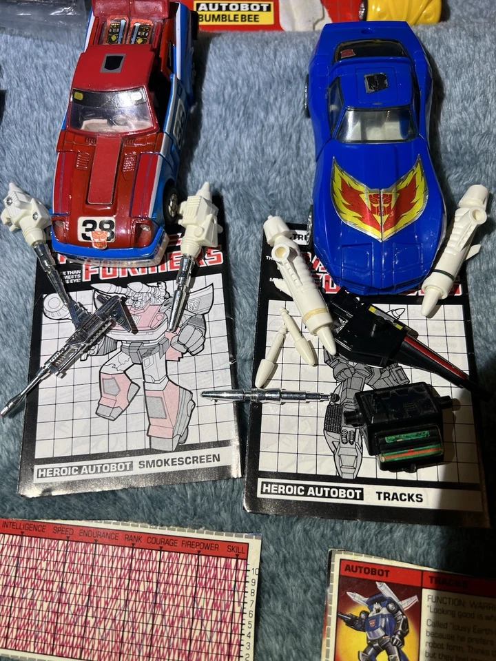 Lote G1 Autobot Hasbro Transformers Pistas Smokescreen Inferno Sludge Bumblebee Foto 4 de 4