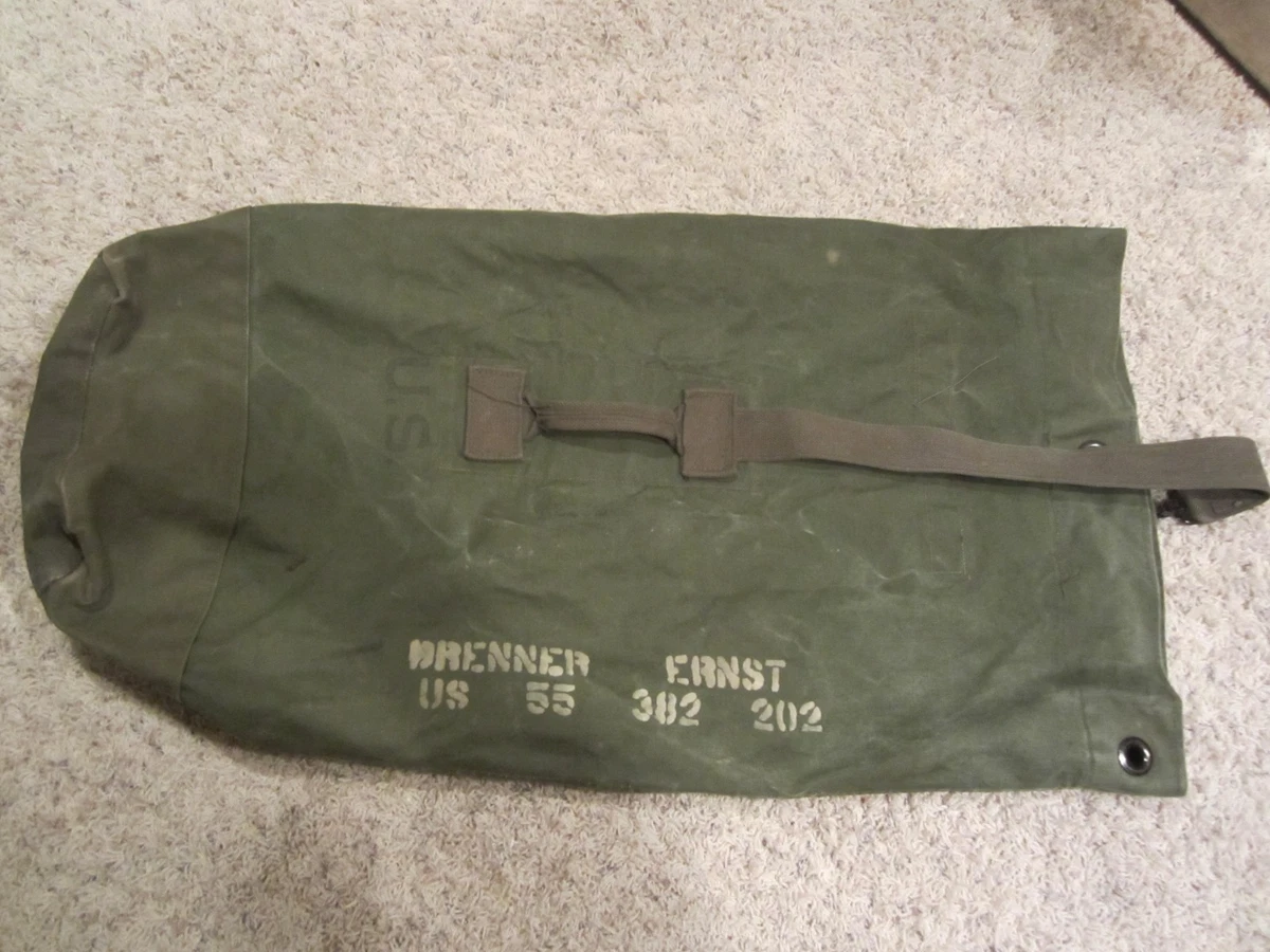 Vintage Army Duffle Bag In Collectible Military Surplus Bags