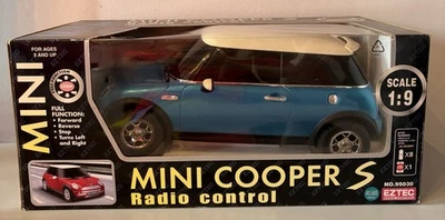 Eztec 1/9 Scale Mini Cooper S Radio Controlled Car Blue - Image 1 of 4