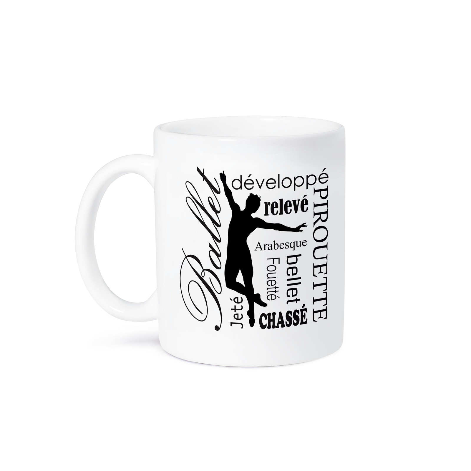 3dRose Ballet Terminology Mug for Dance Lovers