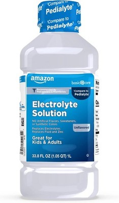 Care Oral Electrolyte Solution Unflavored Zinc Rehydration 33.8 oz