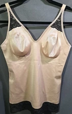 Ruby Ribbon 34 Shaping Camisole Tank Cami Shaper Shapewear Beige Style 3055 