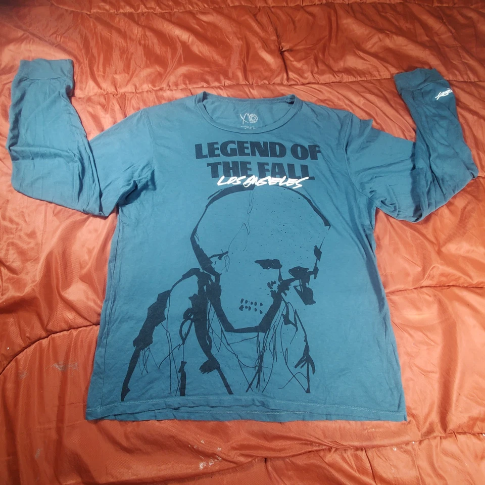 The Weeknd x Futura Los Angeles Teal Longsleeve Starboy 2017 World Tour Men's XL - Image 2 of 4