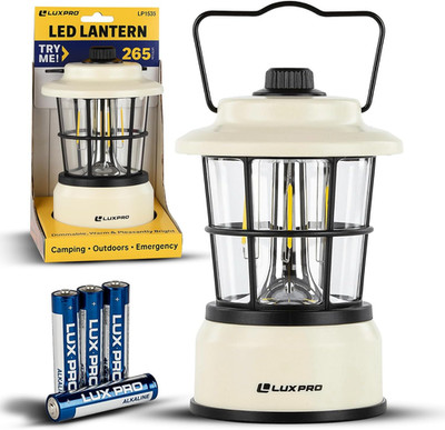 Retro LED Lantern - Battery-Powered Emergency Lantern - Water Resistant - Bright