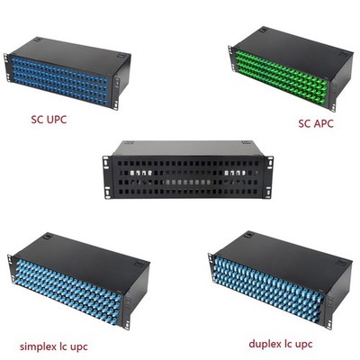96 Port SC LC Fiber Optic Terminal Box, 3U Rack Mount Fiber Patch Panel Adapter