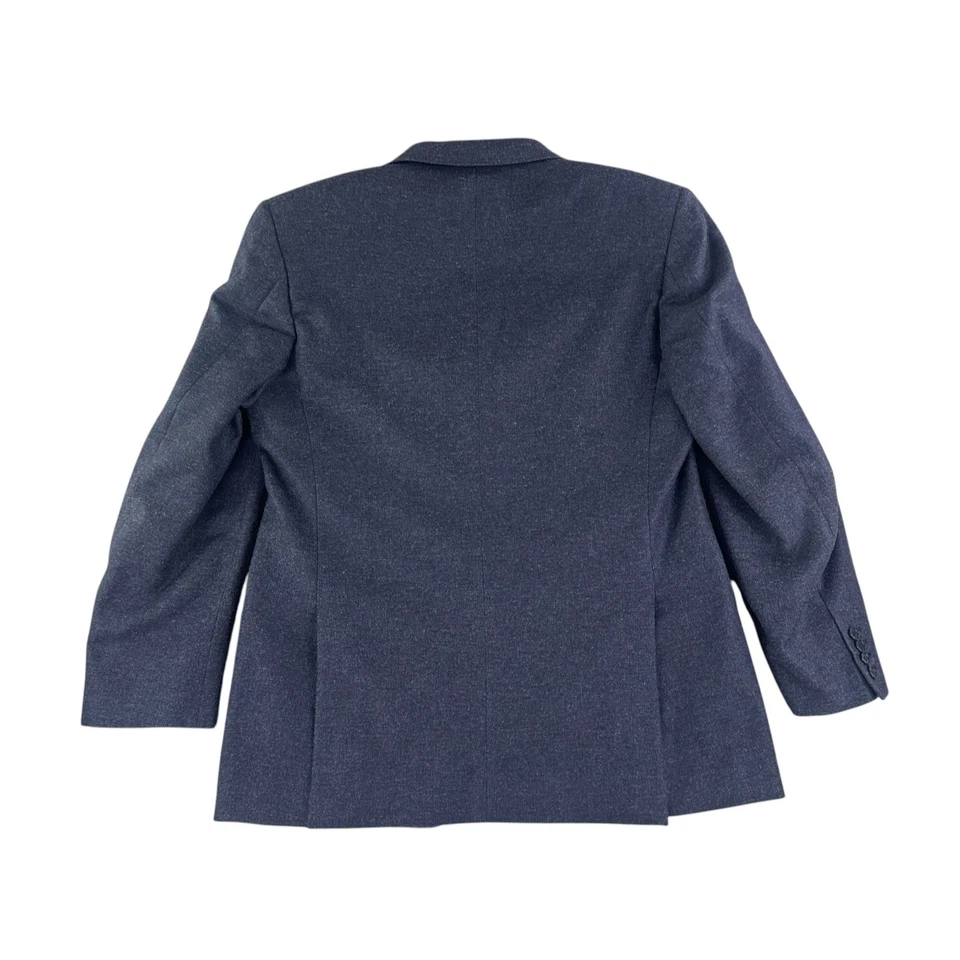 Blazer Abrigo Deportivo Eddy Monetti 52R Azul Marino Lana Brezo Cabello Camello Seda Italia Foto 3 de 4