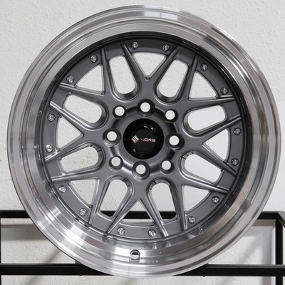 1-New 15'' Vors VR7 Wheel 15x8 4x100/4x114.3 0 Gun Metal Rim 73.1