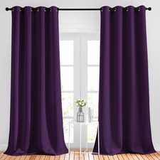 NICETOWN Blackout Royal Purple Curtains 52"W x 90"L Pack of 2 ,