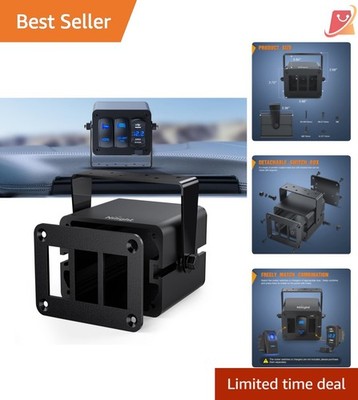 3 Gang Waterproof Switch Box Aluminum Enclosure for Cars Boats RVs Trucks