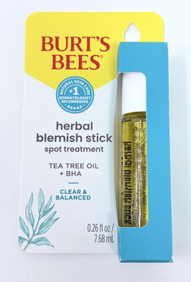 Burt's Bees Blemish Stick Spot Treatment Tea Tree Oil  .26oz Complexion