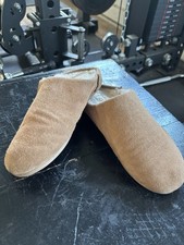 UGG Scuff Slippers Chestnut Suede Sheepskin Mule House Shoes Women  s Size 10