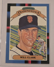1988 Donruss - Diamond Kings Will Clark #21 Black Corner Top Left