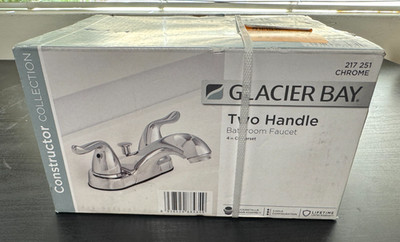 Glacier Bay Constructor 4 in. Centerset Bathroom Faucet in Polished Chrome