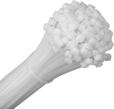 200PCS 12 Inch White Zip Ties Heavy Duty - Industrial 50 Lbs Tensile Strength Cl