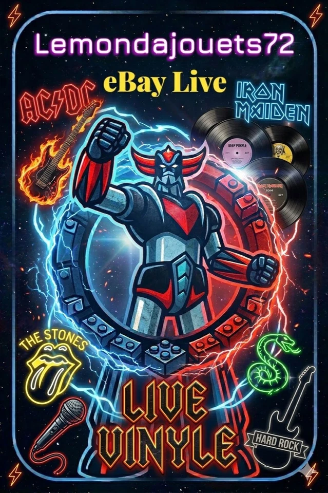 Live Vinyles 33T Divers: Johnny, Iron Maiden, Beatles, Stones, AC/DC à 1€