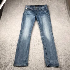 Salvage Supply Havoc Straight Jeans Mens 34 (35x31) Slim Fit Whiskers Stretch