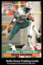 1991 Pro Set Sammie Smith #213 Miami Dolphins NFL Football