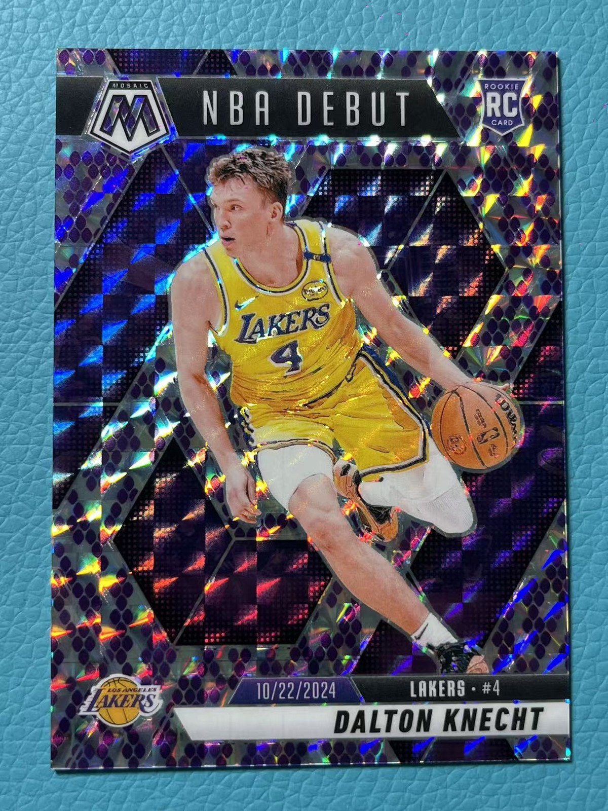 Dalton Knecht 2024-25 Panini Mosaic 06/24 Purple Snakeskin NBA Debut RC #264