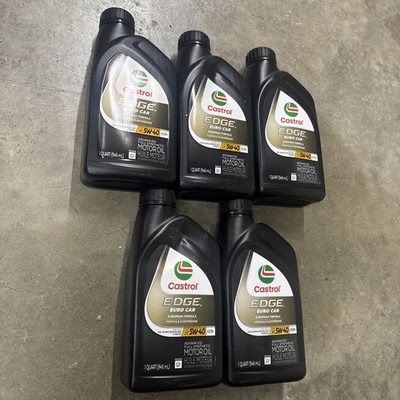 Castrol EDGE Euro Car A3/B4 5W-40 Full Synthetic Motor Oil 5-1 Qt Bottles^